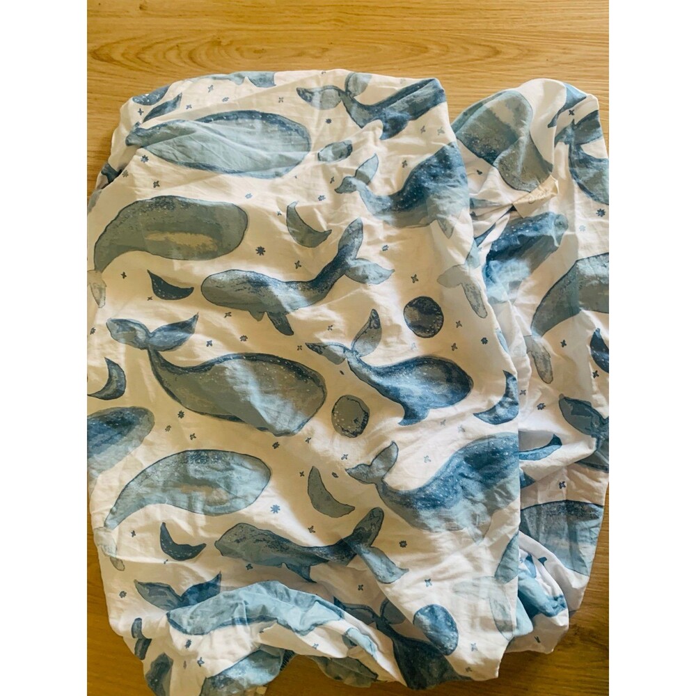 CRANE BABY crib sheet caspian whale
